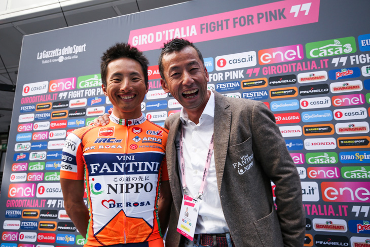 山本元喜と福島晋一監督(NIPPOヴィーニファンティーニ)