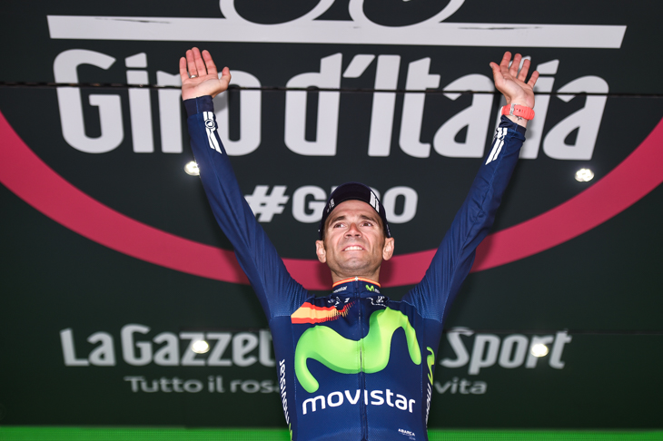 ステージ優勝を飾ったアレハンドロ・バルベルデ(スペイン、モビスター)