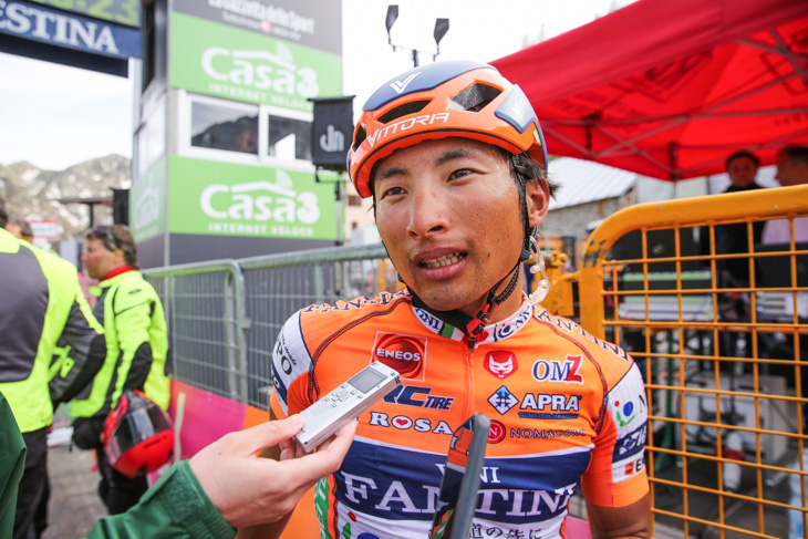 最終山岳ステージを走り終えた山本元喜(NIPPOヴィーニファンティーニ)