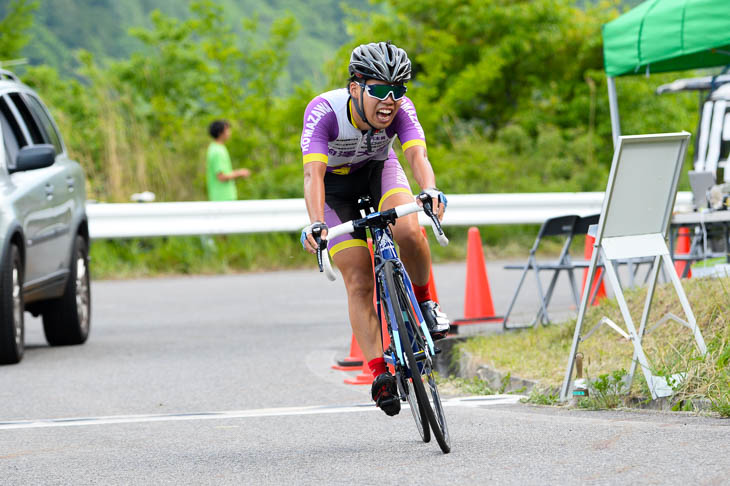 ステージ2 学生で唯一逃げ集団で奮闘した杉野元基(駒澤大学Z改)は6位