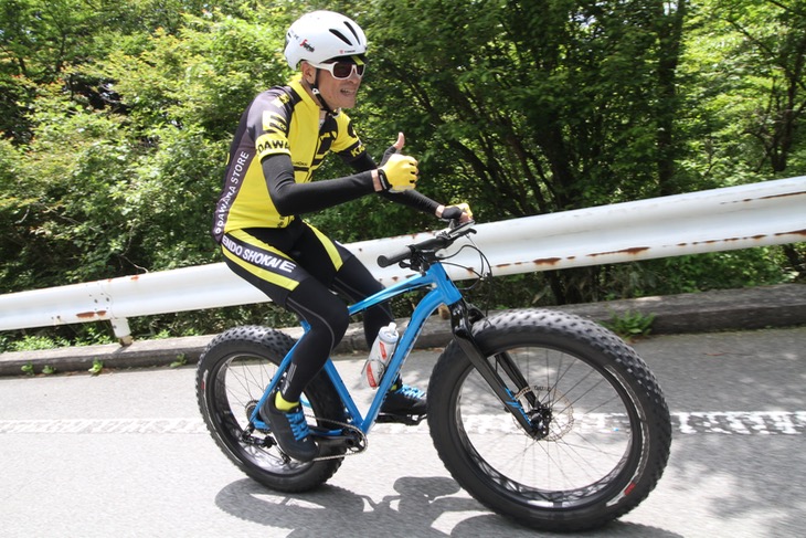 ファットバイクでヒルクライム!出走1名だったので走ればカテゴリー優勝でした(笑)