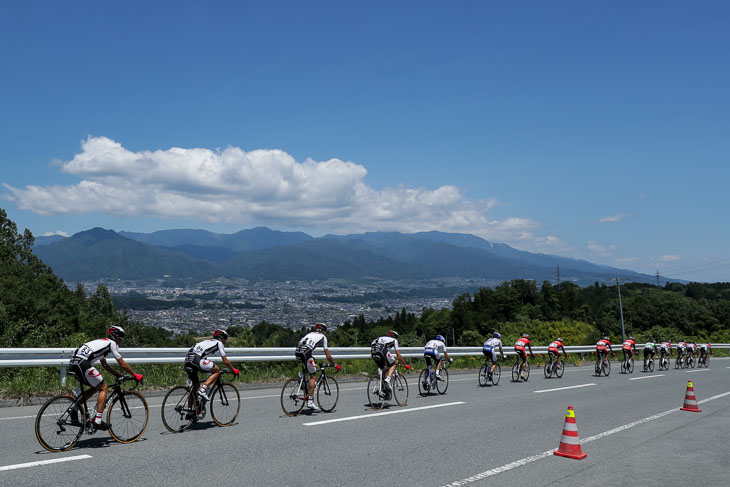 5周目、コース沿いから飯田の街並みが一望できる