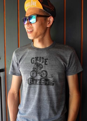 グライド BIKES Tシャツ（グレー、ST-09）