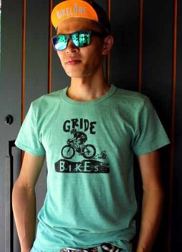 グライド BIKES Tシャツ（グリーン、ST-13）