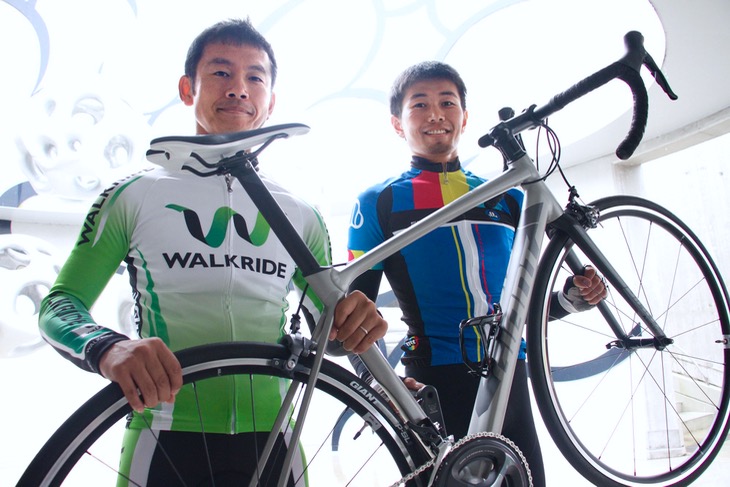 テスターを務めた山根理史さん(ウォークライド)と早坂賢さん(ベルエキップ)