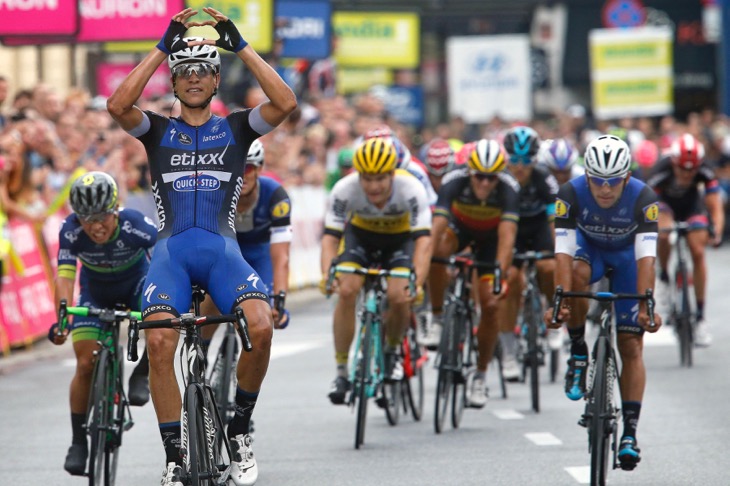 ワールドツアー初勝利を飾ったダヴィデ・マルティネッリ(イタリア、エティックス・クイックステップ)