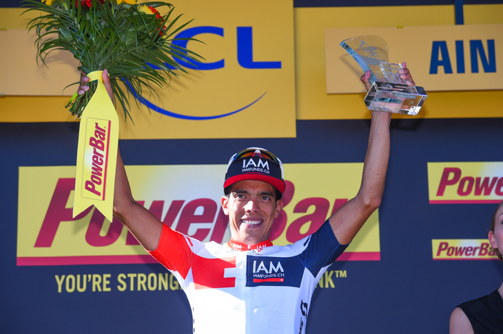 ステージ初優勝を飾ったヤルリンソン・パンタノ(コロンビア、IAMサイクリング)