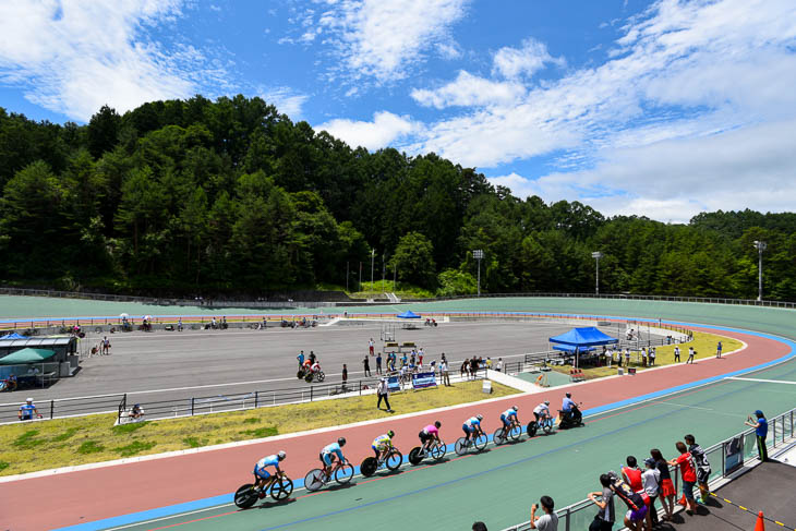 2日目 朝から良く晴れた松本市美鈴湖自転車競技場