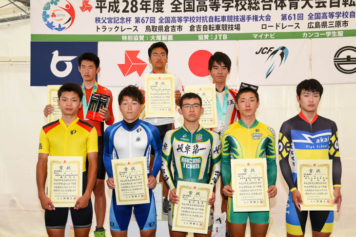 男子ポイントレース 表彰式