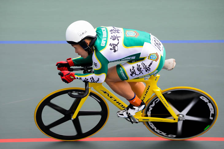 1kmタイムトライアル優勝　山田　諒（岐阜第一）　1分5秒197