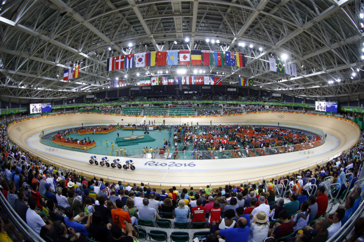 初日を迎えたリオ五輪トラック競技。会場のリオオリンピックヴェロドロームには沢山の観客が詰めかけた