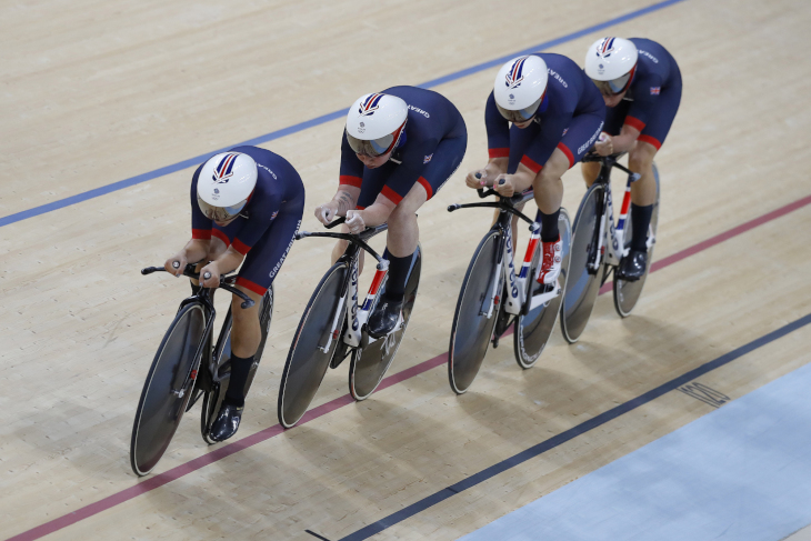 女子チームパーシュート予選　世界選手権でトップ通過したイギリス