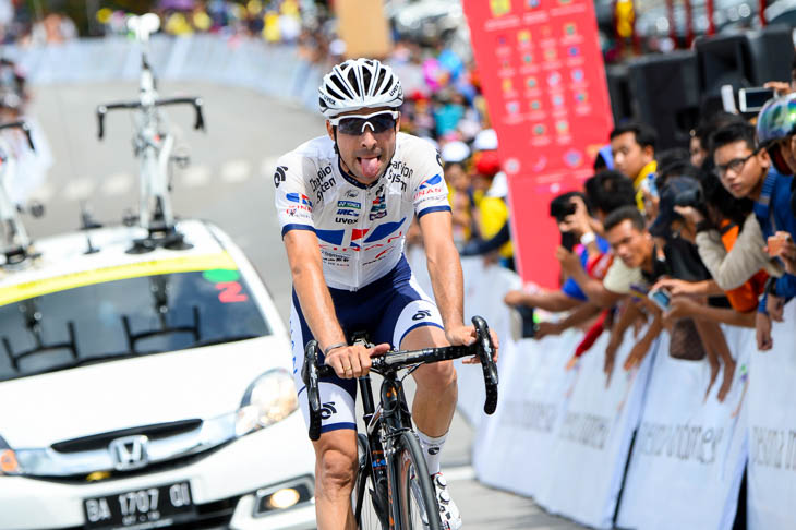 第6ステージ　3位に入ったマルコス・ガルシア（キナンサイクリングチーム）