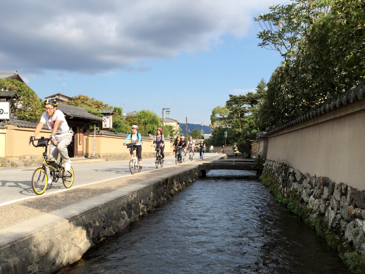 古都京都を巡るサイクリングを楽しめる ※写真は前回イベントの様子