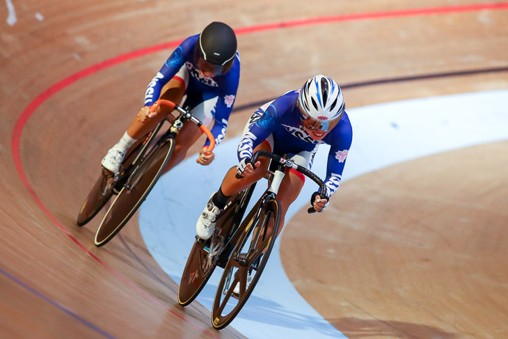 女子チームスプリント予選 1位 日本体育大学 36秒752 学連新、大会新
