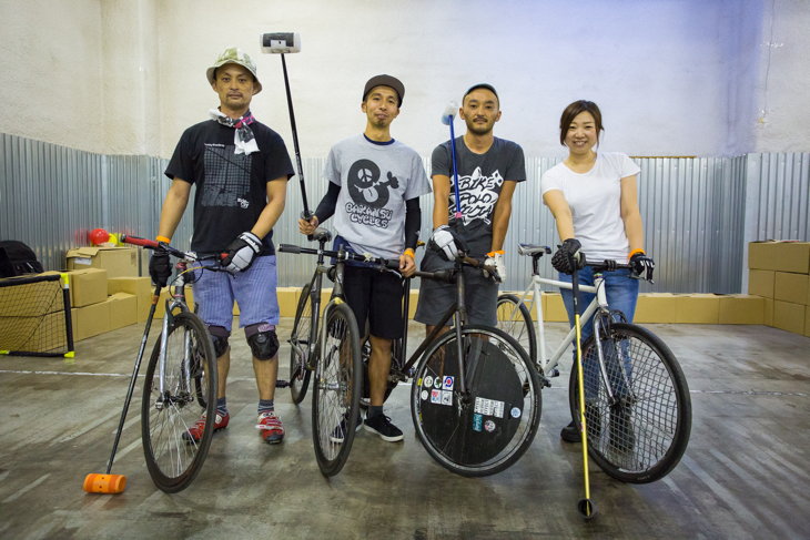 東京ハードコートバイクポロの皆さん