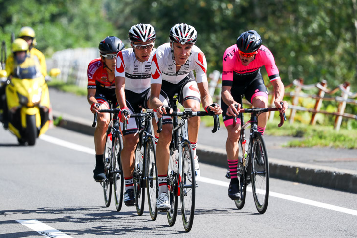 第2ステージ 26km地点、4人の逃げ