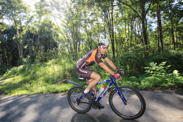 年季の入ったMTBで参加した方も（大会前にロードが壊れてしまったらしい）