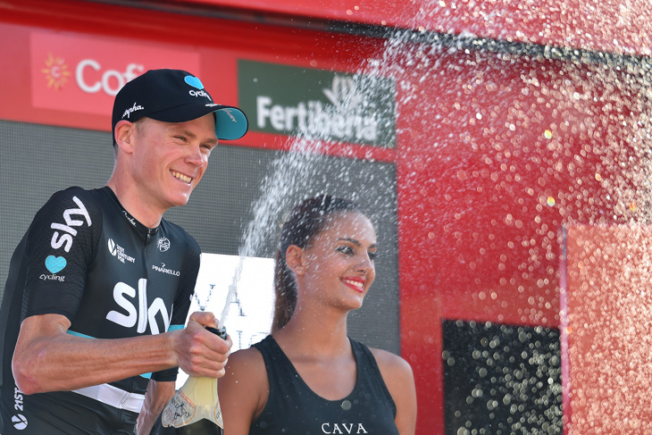 ステージ優勝のクリス・フルーム(イギリス、チームスカイ)