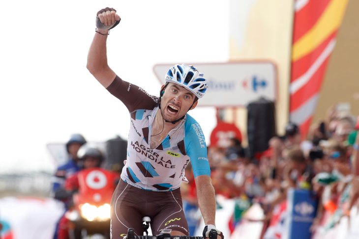 2016年のブエルタでステージ優勝したピエール・ラトゥール（フランス、アージェードゥーゼル）