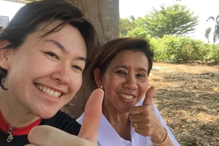 大会主催者カイさんと。明日からまた来年の打ち合わせが始まるそう