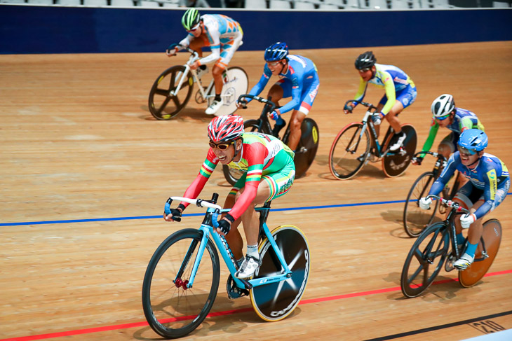 男子ポイントレース（30km）　1位　高橋伸成（FIETS GROEN 日本ロボティクス）25P