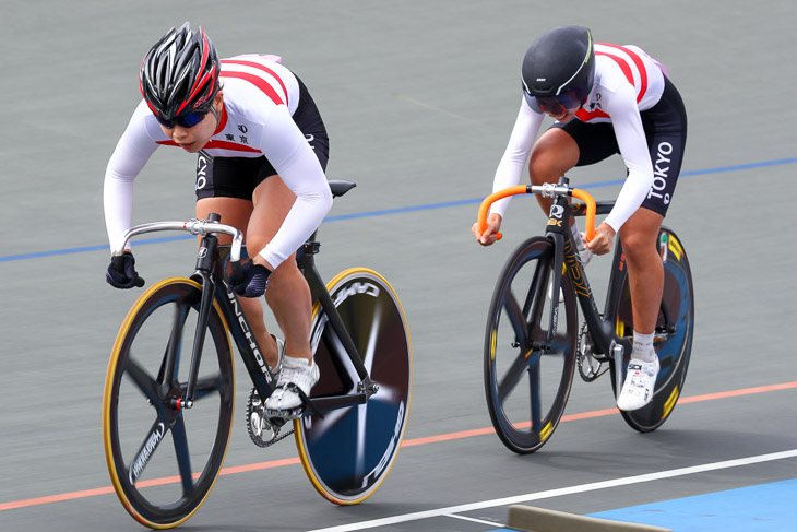 女子チームスプリント 2位 東京都(石井、岡本)写真は予選時