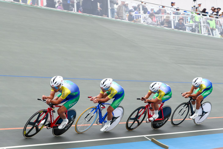 男子4kmチームパーシュート予選 2位 群馬県(倉林、小林、篠田、青木)4分24秒312 決勝へ