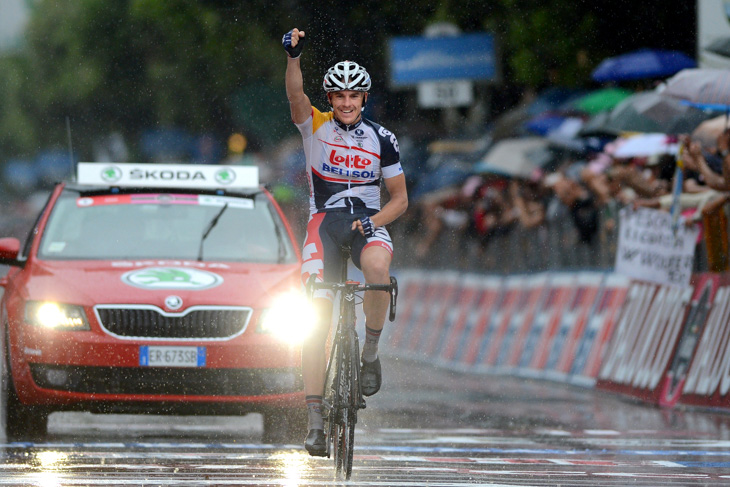 2013年ジロ・デ・イタリアで逃げ切りによるステージ優勝を飾る