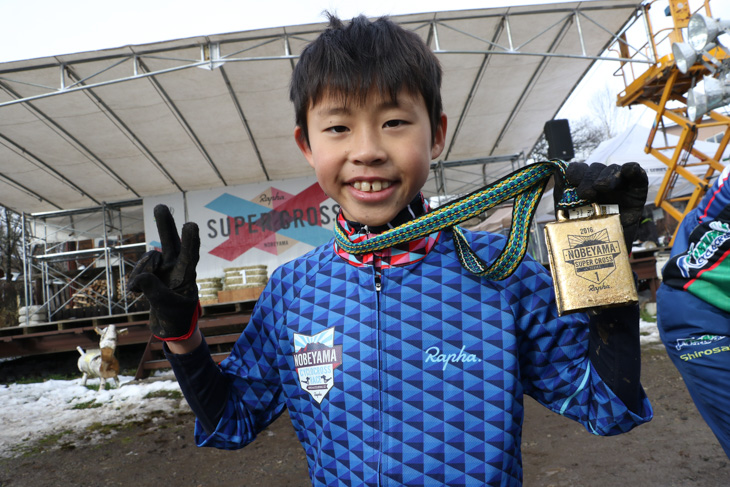 小学校低学年で優勝した飯塚嵐(RinRinRacing子供自転車競技部)