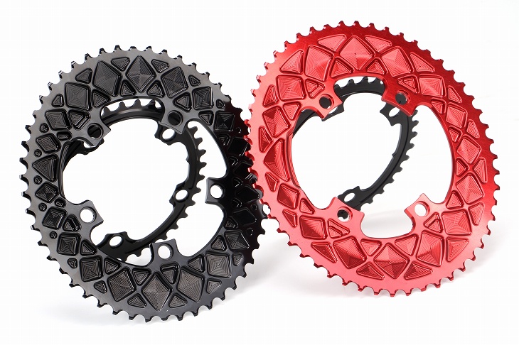 アブソリュートブラック　 PREMIUM OVAL ROAD 110/4 BCD CHAINRING