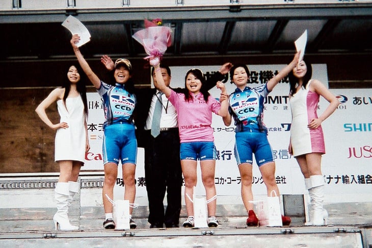 3Day's Road 熊野2008、女子部門の総合優勝を飾った針谷千紗子（キナンCCD）。このレースは、キナンが総合1〜3位を独占した