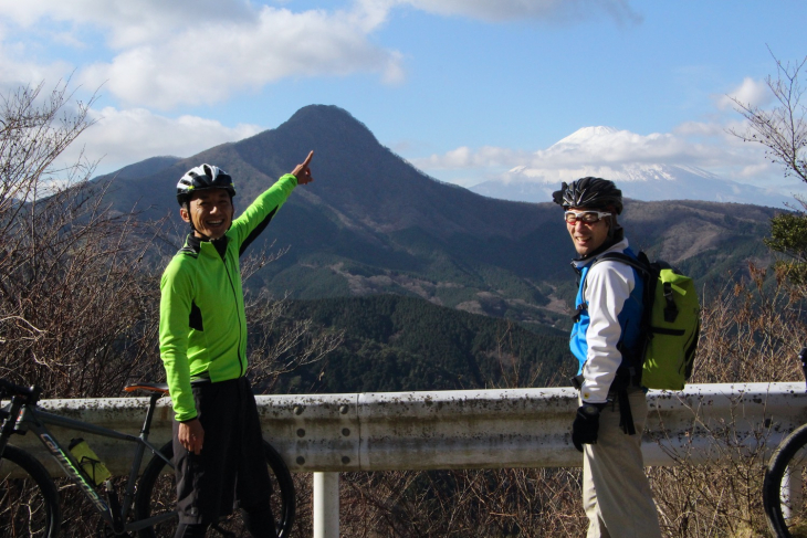 富士山が見えた！ここでコーヒーブレイクと洒落込みましょう