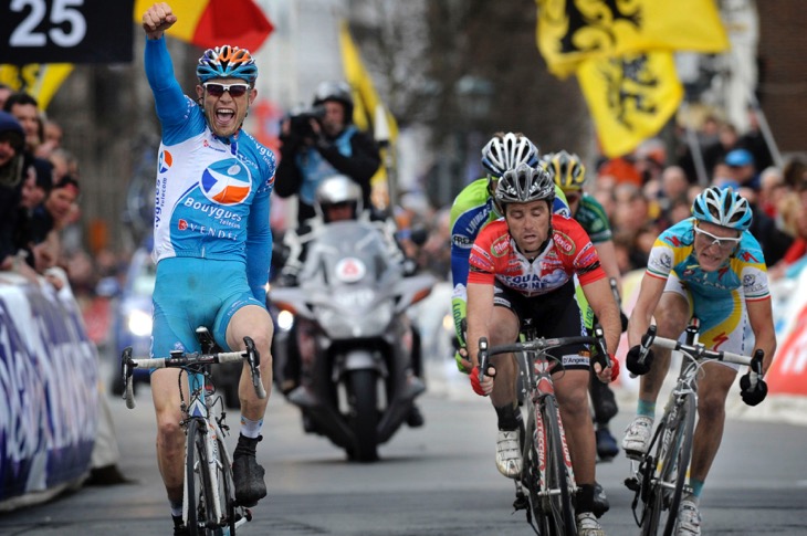 2010年のデパンヌ3日間レースでステージ優勝したスティーブ・シェネル（フランス、当時Bboxブイグテレコム）