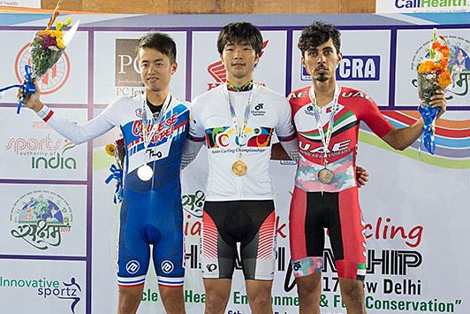 エリート男子ポイントレースでは倉林巧和（日本体育大学）が優勝