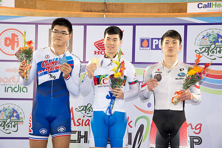 ジュニア男子1kmタイムトライアル 表彰