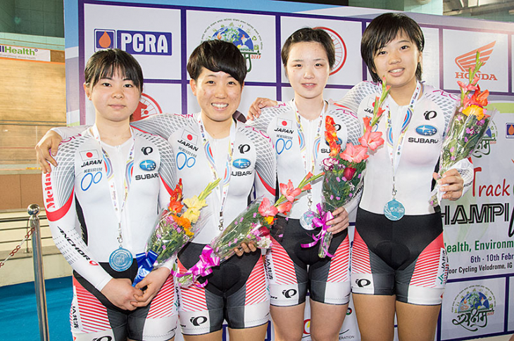 ジュニア女子チームパーシュート 銀メダル
