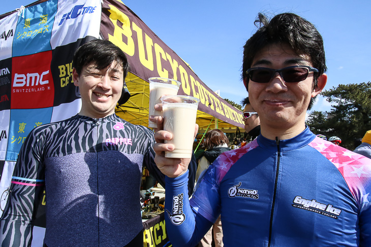 BUCYO coffeeではプロテインドリンクの提供も。レース後に嬉しい