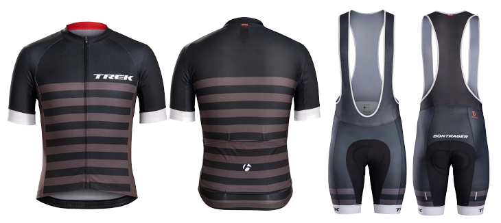 ボントレガー Specter Jersey、Bib Short(Trek Black Stripes)