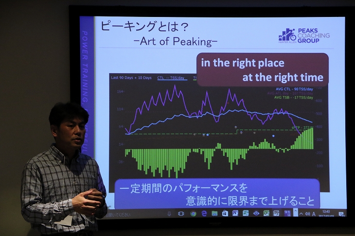 パワートレーニングの講座を開いた中田さん