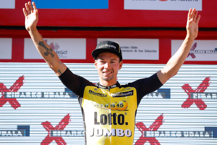 ステージ2勝目を飾ったプリモシュ・ログリッチェ(スロベニア、ロットNLユンボ)