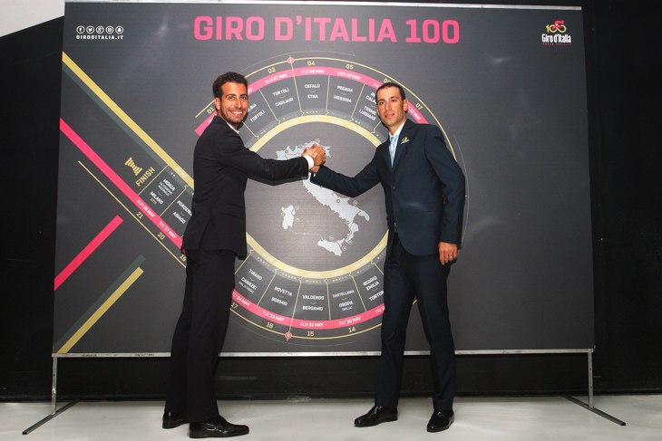 ファビオ・アル(イタリア、アスタナ)とヴィンチェンツォ・ニーバリ(イタリア、バーレーン・メリダ)