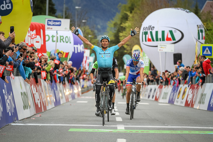 ツアー・オブ・アルプス初日に優勝したミケーレ・スカルポーニ（イタリア、アスタナ）