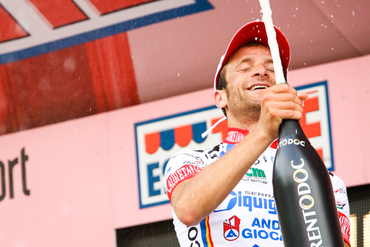 2009年ジロでステージ優勝を飾ったミケーレ・スカルポーニ（イタリア、ディキジョヴァンニ）
