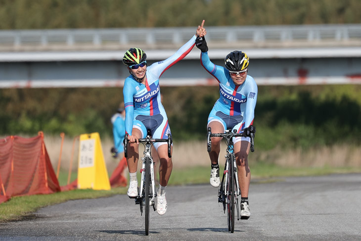 女子決勝 岡本二菜(日本体育大)と中村愛花(日本体育大)がワン・ツーフィニッシュ