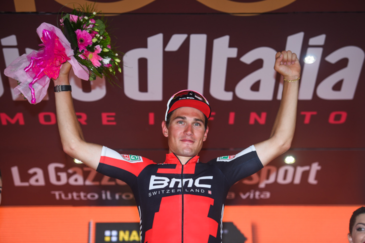 ステージ優勝を飾ったシルヴァン・ディリエ（スイス、BMCレーシング）