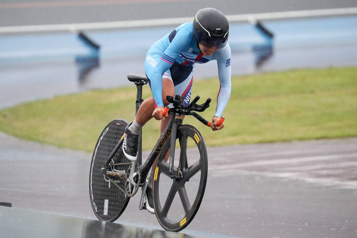 女子500mタイムトライアル　1位　岡本二菜（日本体育大学）37秒173