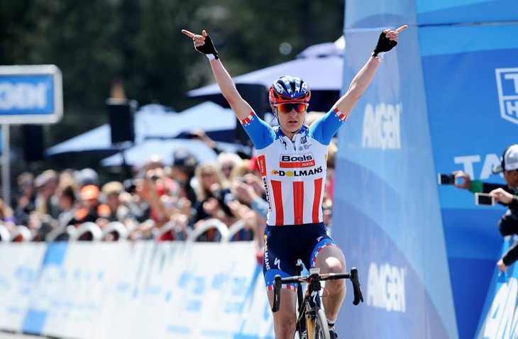 第1ステージ メーガン・グアルニエ(アメリカ、ブールス・ドルマンス・サイクリングチーム)がステージ優勝