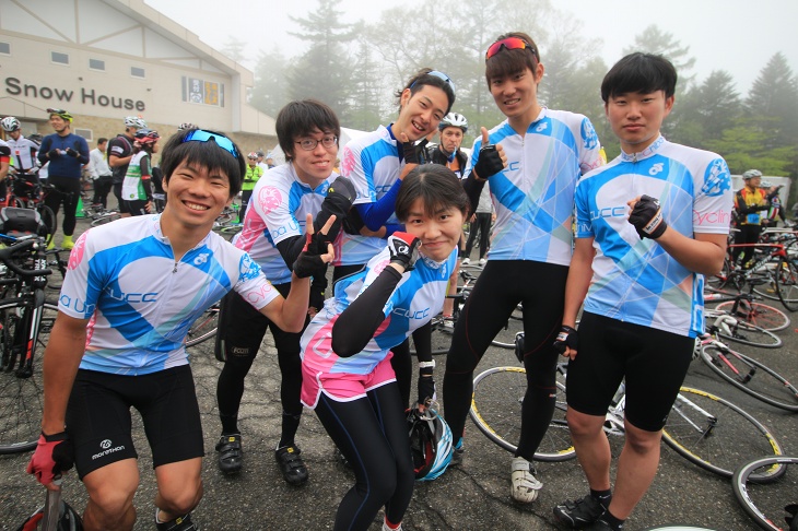 千葉大サイクリング部のメンバーで参加しているという