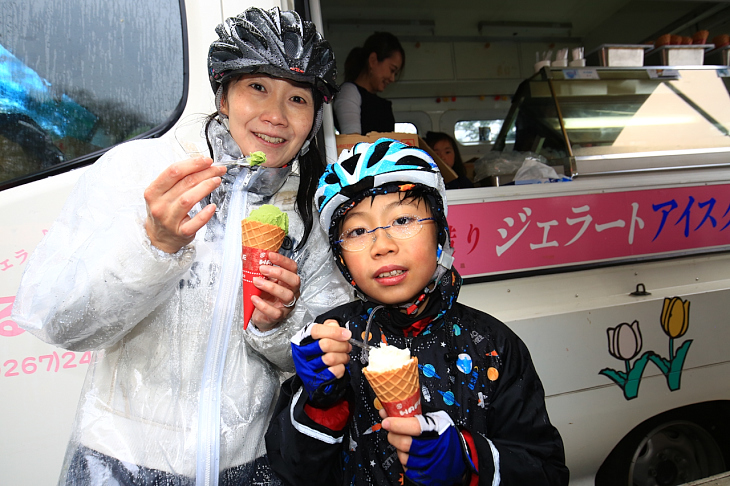 濃厚なジェラートは寒くても美味しい